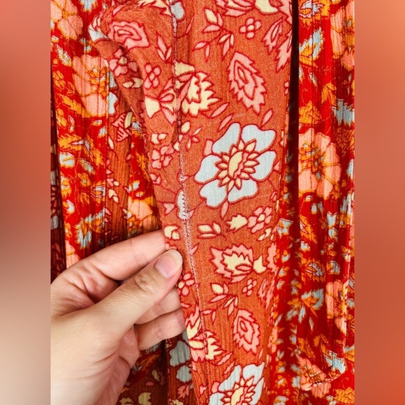 Free People Fiji Flare Floral Boho Pull On Pants - Picture 4 of 8